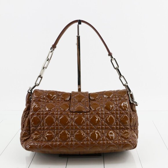 DIOR Cannage  Shoulder Bag Brown - Picture 2 of 8